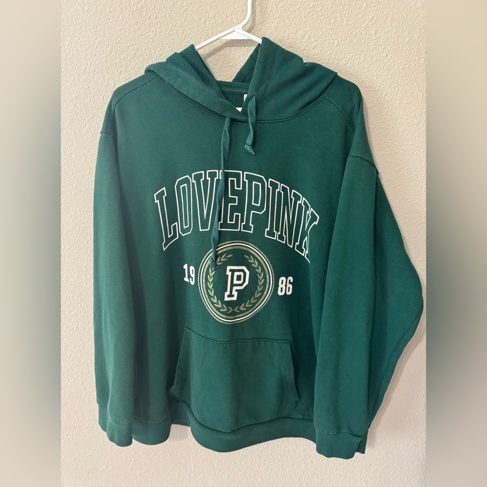PINK Victoria's Secret Green Pullover Hoodie